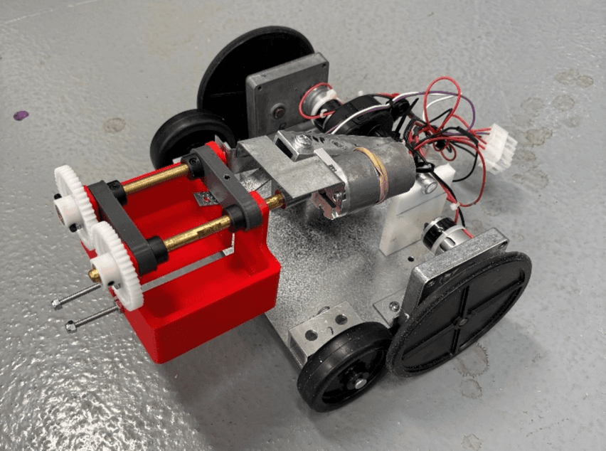 Completed tethered mobile robot